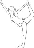 Danseur pose yoga illustration vecteur