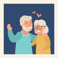 Illustration vectorielle de grands-parents heureux vecteur