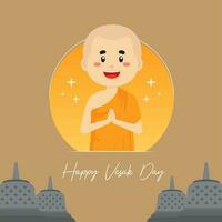 joyeux jour de vesak vecteur