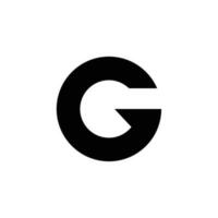 g logo moderne lettre tehnologie étiquette vecteur électrique