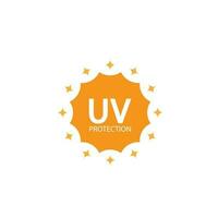 uv protection logo solaire crème lumière du soleil écran solaire vecteur