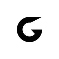 g logo moderne lettre tehnologie étiquette vecteur électrique