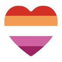 lesbienne fierté drapeau. lgbt symbole vecteur