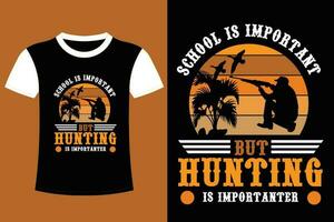 conception de t-shirt de chasse. vecteur