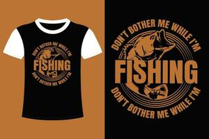 conception de t-shirt de pêche. vecteur
