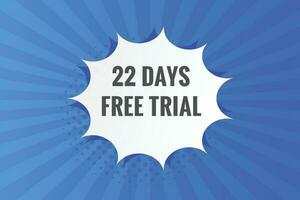 22 journées gratuit procès bannière conception. 22 journée gratuit bannière Contexte vecteur