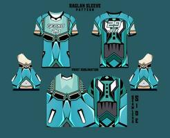 sublimation imprimé raglan manche Jersey trousse vecteur