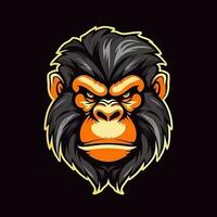 singe tête logo vecteur - gorille marque symbole