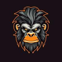 singe tête logo vecteur - gorille marque symbole