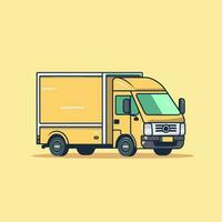 livraison camion. livraison un service concept. vecteur illustration.