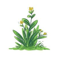 décoratif fleur Icônes dans plat style. printemps plante silhouette collection. floral clipart illustration vecteur