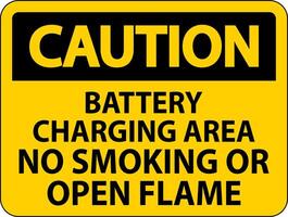 mise en garde signe batterie mise en charge zone, non fumeur ou ouvert flamme vecteur