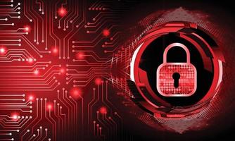 Cadenas fermé sur la cybersécurité de fond numérique vecteur