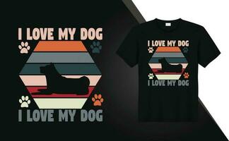 conception de t-shirt pour chien vecteur