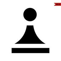 icône de glyphe d'échecs vecteur