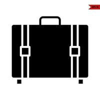 valise Sac à main glyphe icône vecteur