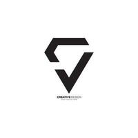 moderne diamant forme lettre CV bijoux magasin l'image de marque monogramme logo. vc logo. CV logo vecteur