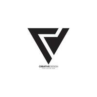 Triangle forme lettre CV ou vc moderne affaires l'image de marque monogramme logo. CV logo. vc logo vecteur