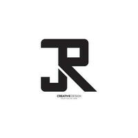 jr ou rj unique forme moderne lettre Créatif concept monogramme logo conception. jr logo. rj logo vecteur