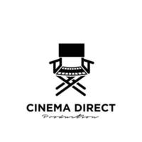 directeur studio film vidéo cinéma film production logo design vecteur icône illustration