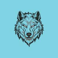 magnifique Loup tatouage, vecteur loup tête
