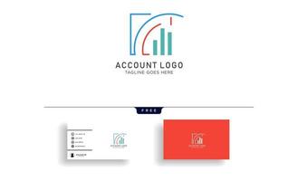 vecteur de modèle de logo créatif comptabilité finance isolé avec la conception de carte de visite