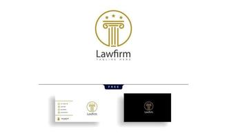 avocat de cabinet d & # 39; avocats modèle de logo créatif illustration vectorielle avec carte de visite vecteur