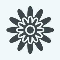 icône zinnia. en relation à fleurs symbole. glyphe style. Facile conception modifiable. Facile illustration vecteur