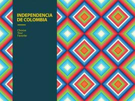 indépendance de Colombie drapeau un événement fierté vecteur Voyage Jaune vacances élément liberté nationale art