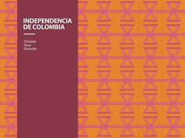 indépendance de Colombie drapeau un événement fierté vecteur Voyage Jaune vacances élément liberté nationale art