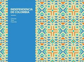 indépendance de Colombie drapeau un événement fierté vecteur Voyage Jaune vacances élément liberté nationale art