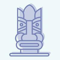 icône hawaïen statue. en relation à Hawaii symbole. deux Ton style. Facile conception modifiable. vecteur