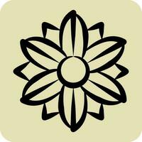 icône poinsettia. en relation à fleurs symbole. main tiré style. Facile conception modifiable. Facile illustration vecteur