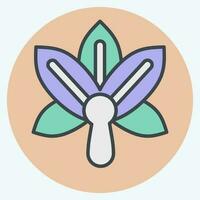 icône orchidée. en relation à fleurs symbole. Couleur camarade style. Facile conception modifiable. Facile illustration vecteur