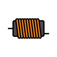 inducteur électronique composant Couleur icône vecteur illustration