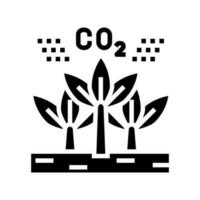 carbone séquestration futur La technologie glyphe icône vecteur illustration