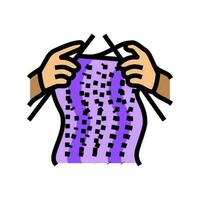 tricot mains tricot la laine Couleur icône vecteur illustration