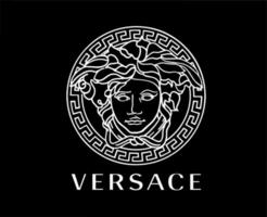 versace marque logo blanc symbole vêtements conception icône abstrait vecteur illustration avec noir Contexte