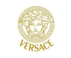 versace marque symbole avec Nom logo vêtements conception icône abstrait vecteur illustration