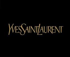 Yves Saint Laurent marque logo marron symbole vêtements conception icône abstrait vecteur illustration avec noir Contexte