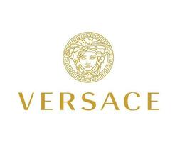 versace marque logo avec Nom symbole vêtements conception icône abstrait vecteur illustration