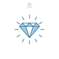 diamant icône symbole modèle pour graphique et la toile conception collection logo vecteur illustration
