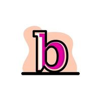 lettre b minuscule conceptuel vector illustration icône design