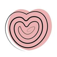 cœur dans forme spirale dans un ligne dans Couleur vecteur