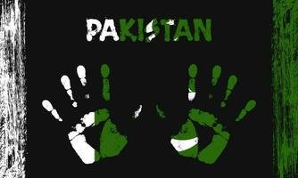 vecteur drapeau de Pakistan avec une paume