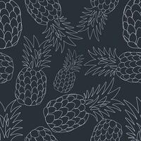 modèle sans couture d'ananas vecteur