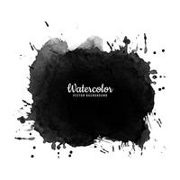 Vecteur de conception abstraite splash aquarelle noire