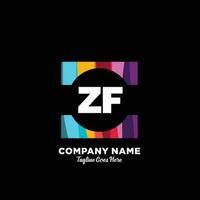 zf initiale logo avec coloré modèle vecteur. vecteur