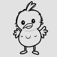 gravure réaliste poulet oiseau silhouette modèle. ferme animaux logos. vecteur illustration de une volaille dans ancien style