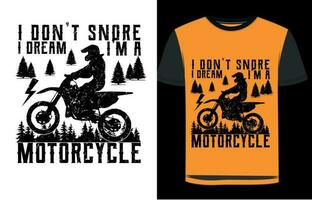 conception de t-shirt de moto vintage vecteur